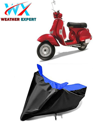 WEATHER EXPERT Waterproof Two Wheeler Cover for LML(Star Euro 200, Black, Blue)