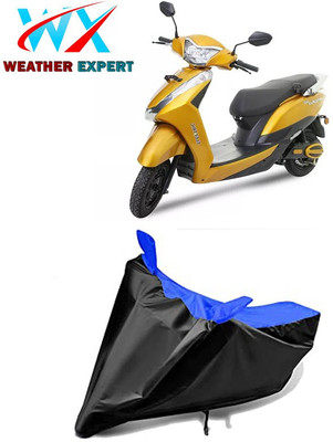 WEATHER EXPERT Waterproof Two Wheeler Cover for Ampere(Magnus, Black, Blue)
