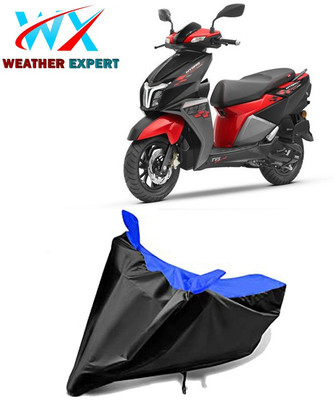 WEATHER EXPERT Waterproof Two Wheeler Cover for TVS(NTORQ, Black, Blue)