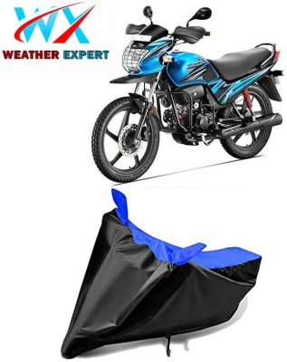WEATHER EXPERT Waterproof Two Wheeler Cover for Hero(Passion Pro TR, Black, Blue)