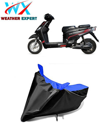WEATHER EXPERT Waterproof Two Wheeler Cover for Hero Electric(Electric NYX, Black, Blue)