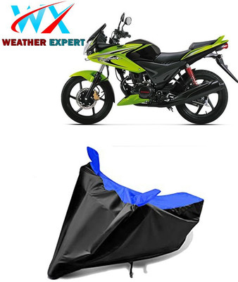 WEATHER EXPERT Waterproof Two Wheeler Cover for Honda(CBF Stunner, Black, Blue)