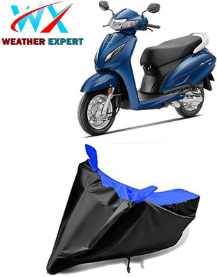 WEATHER EXPERT Waterproof Two Wheeler Cover for Honda(Activa 6G, Black, Blue)