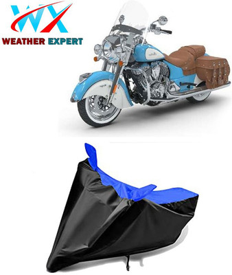 WEATHER EXPERT Waterproof Two Wheeler Cover for Indian(Chief Vintage, Black, Blue)