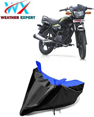 WEATHER EXPERT Waterproof Two Wheeler Cover for TVS(Star City, Black, Blue)