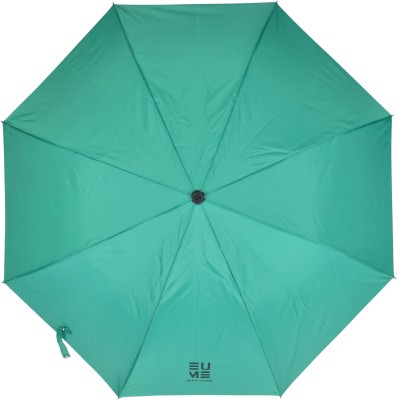 EUME Leatrix 21 Inch 2 Fold Auto-Open Parrot Umbrella(Green)