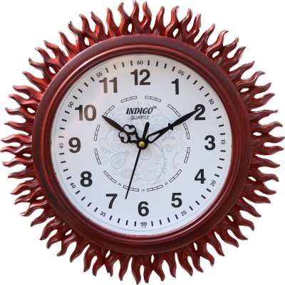 Onestore India Analog 25 cm X 25 cm Wall Clock(Brown, With Glass, Standard)