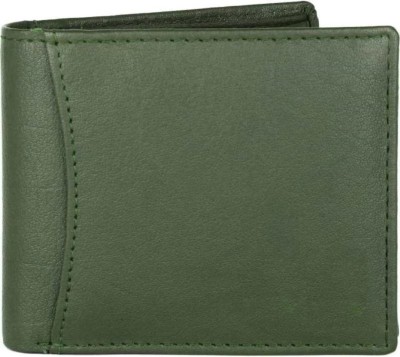 GH Men & Women Trendy, Evening/Party Green Genuine Leather Wallet(12 Card Slots)