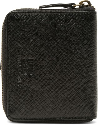 LOUIS STITCH Men Casual Black Genuine Leather Wallet(5 Card Slots)