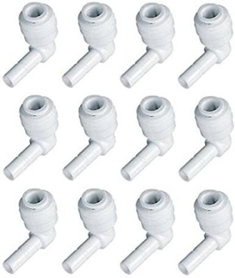 AH CARE SERVICE CENTER Elbows Connectors 1/4 inch Stem Needle x 1/4 inch QC for RO Water Purifier Solid Filter Cartridge(0.5, Pack of 12)