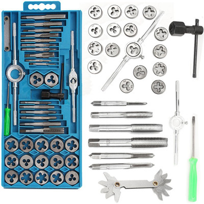 metrotools 40PCS M3-M12 SCREW THREAD METRIC PLUGS TAPS TAP WRENCH DIE WRENCH SET Double Sided T Type Wrench(Pack of 1)