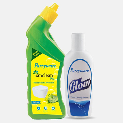 Parryware Glow Faucet cleaning solution & Sanclean Pro Advanced Toilet cleaner freshener(750 ml)