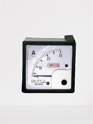 Ambika Sales Vinicon Ammetre 2.5 inch 30 Amp Square Ammeter