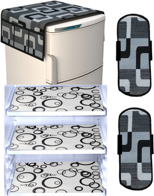 FACTCORE Refrigerator  Cover(Width: 56 cm, Black)