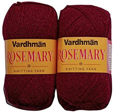 JEFFY Vardhman Rosemary Wool Hand Knitting/Art Craft Soft Yarn, 400 Gram Shade no-19