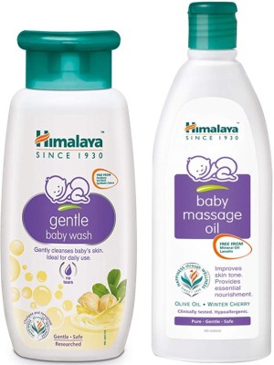 HIMALAYA Gentle Baby Wash Massage Oil (2X200ml)(Multicolor)