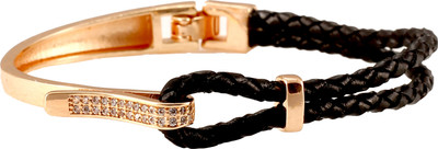 Happy Deals Stainless Steel Cubic Zirconia Gold-plated Bracelet