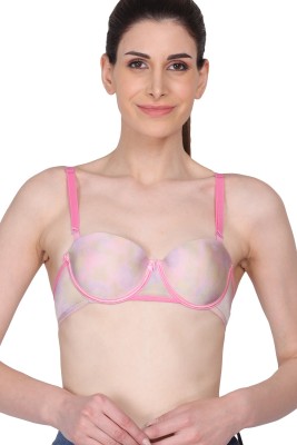 AMOUR SECRET Amour Secret Demi Cup Bra Women Balconette Lightly Padded Bra(Pink)