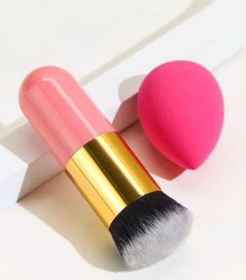 Gonegal 1pc Foundation Brush & 1pc Makeup Blender(Pack of 2)