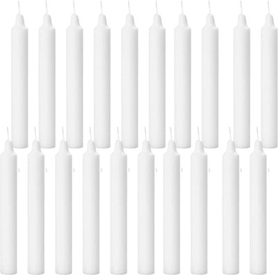 Floryn decor White Candles for spell/Ritual/ healing /Chakras | Pack of 20 Candle Candle(White, Pack of 20)