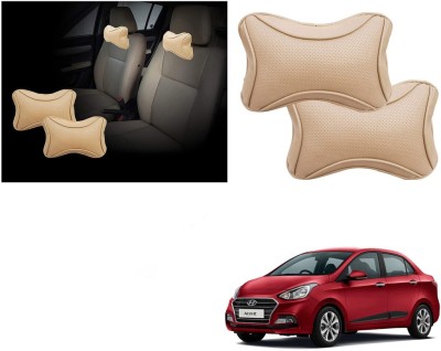 EXCHANGE CARTRENDING Beige Cotton Car Pillow Cushion for Hyundai(Rectangular, Pack of 1)