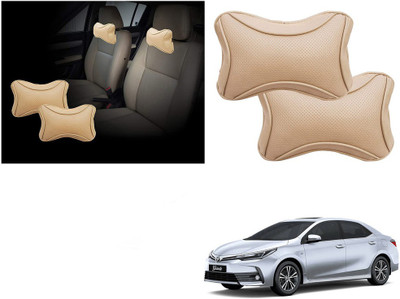 EXCHANGE CARTRENDING Beige Cotton Car Pillow Cushion for Chevrolet(Rectangular, Pack of 1)