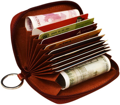 ABYS 10 Card Holder(Set of 1, Tan)