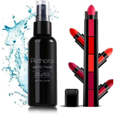 Plethora 5 step lipstick (5 in 1 lipstick ) and Makeup fixer spray(2 Items in the set)