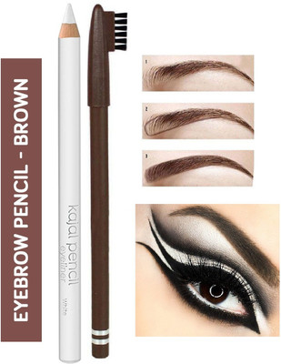 MYEONG 3D ( eye lip )use white pencil eyeliner with perfect long and lasting brown eyebrow pencil(2 Items in the set)