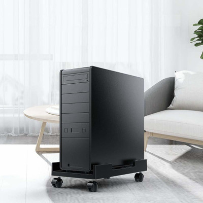 nunki trend Heavy Duty CPU Trolley with Castor Wheels Computer Floor Stand Trolley CPU Stand CPU Holder(Plastic)
