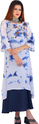 ASHEERA Women Ethnic Dress White Ankle Length Dress