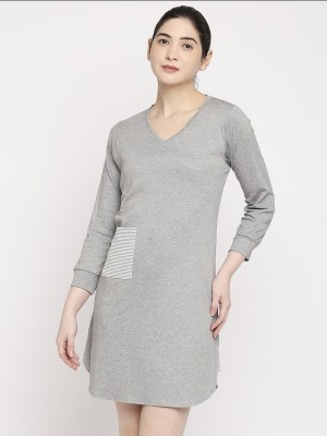 Autumn Hues Women Bodycon Grey Dress