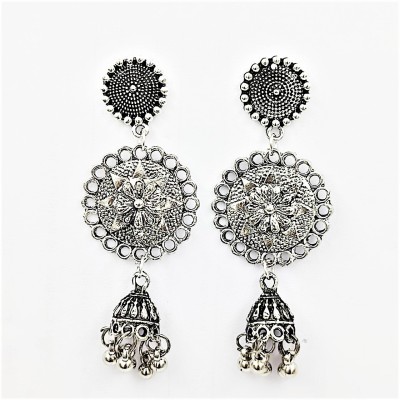 Yash Jewels Emporium Silver-Plated Brass Earrings Brass Jhumki Earring