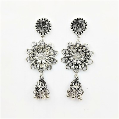 Yash Jewels Emporium Silver-Plated Brass Earrings Brass Jhumki Earring