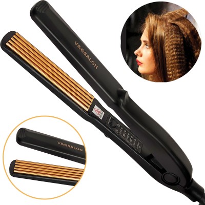 Professional Hair Crimper With 4 X Protection Coating Gold Plated Hair Crimper, Curler Electric Hair Styler