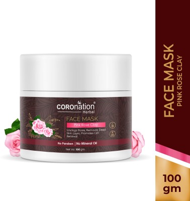 COROnation Herbal Pink Rose Clay Face Mask(100 g)