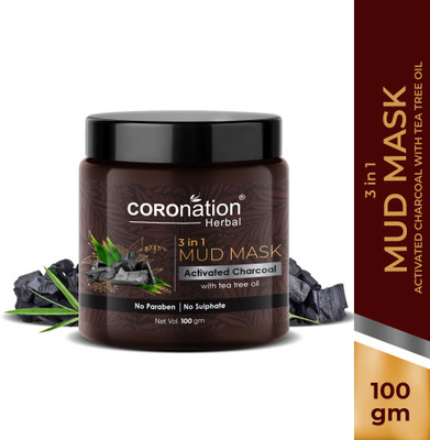 COROnation Herbal Activated Charcoal 3 in 1 Mud Mask(100 g)