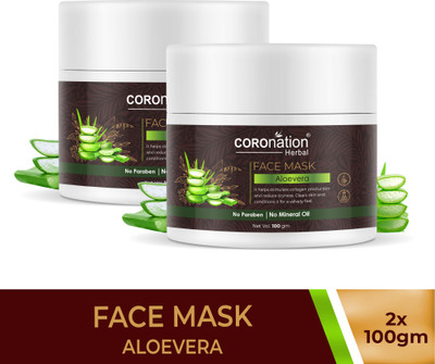 COROnation Herbal Aloevera Face Mask - Pack of 2(200 g)
