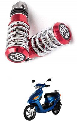 PRTEK Bike 1 Pair Aluminum Aolly Motorcycle Rear Set Footrest Footpeg 258 Foot Rest(Red)