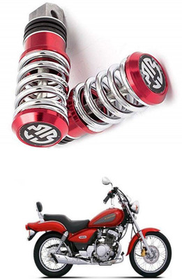 PRTEK Bike 1 Pair Aluminum Aolly Motorcycle Rear Set Footrest Footpeg 260 Foot Rest(Red)