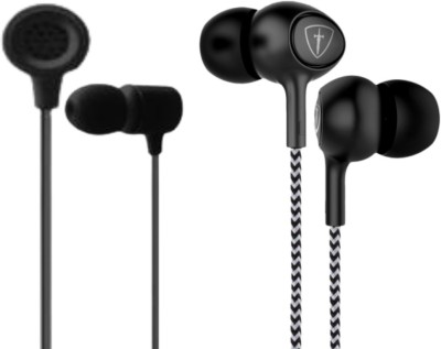 Tiitan Combo Pack of Wired Earphones Black S6, S9 Wired(Black, In the Ear)