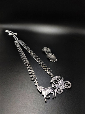 Yash Jewels Emporium Brass Silver Silver Jewellery Set(Pack of 1)