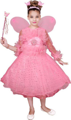 Aslamcasual Baby Girls Party(Festive) Dress Dress(Pink)