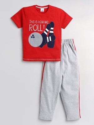 Todd N Teen Boys Casual T-shirt Pyjama(Red)