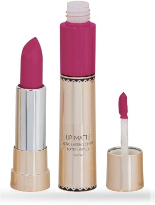 ADJD PINK Lip Matte 2 IN 1 Long Lasting Matte & Gloss Lipstick(PINK, 8 ml)