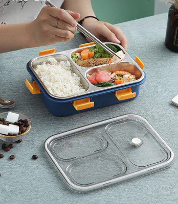 Khwaish 750 ml 3  Compartments(Conduction Heat  Lunch Box)