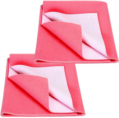 Totsnap Fleece Baby Bed Protecting Mat(Salmon Rose, Small, Pack of 2)