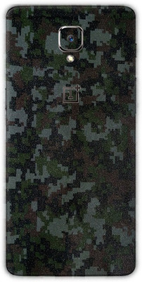 BugguSkin Camouflage Digital One Plus 3T Back skin Guard, OnePlus 3T Mobile Skin(Ultra Camouflage Digital Skin With Matte Finish, Matte Skin (Back+Side+Camera))