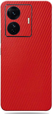 BugguSkin Red Carbon Fiber Iqoo Z6 5g Back skin Guard, Iqoo Z6 5g Mobile Skin(Ultra Super Red Carbon Fiber Skin With High Matte Finish.)