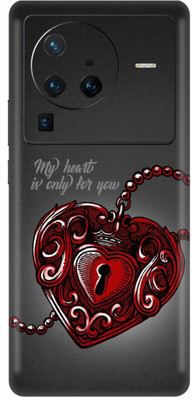 wrap craft VIVO X80 Pro (5G) Mobile Skin(Black, Red)